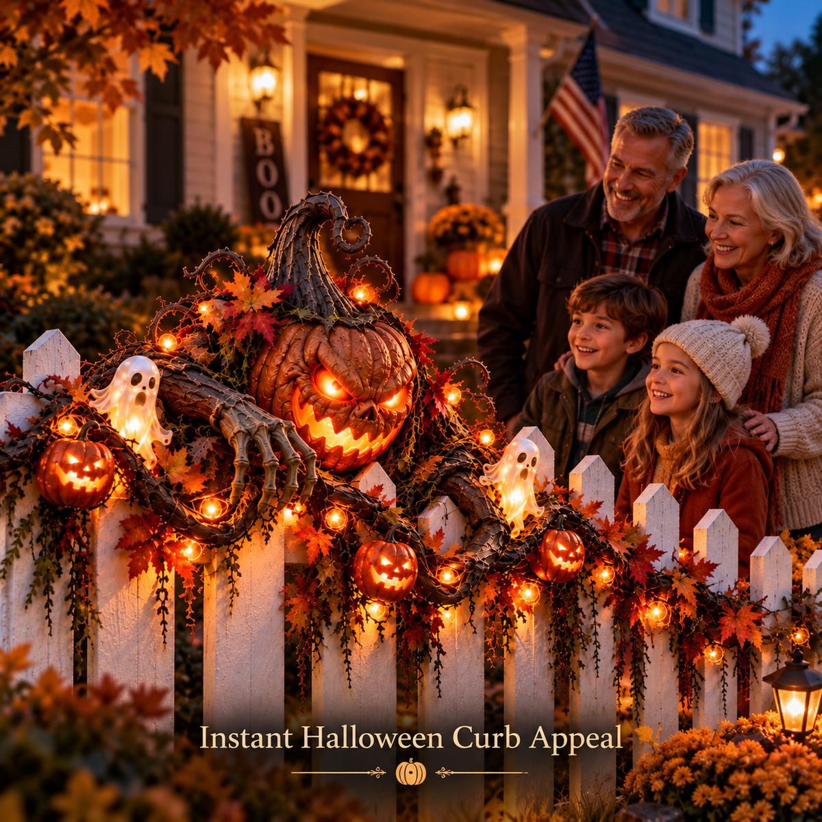 🎃 Halloween Hot Sale – Haunted Fence Crawlers™ Collection – 4 Glowing Characters That Bring Your Fence to Life