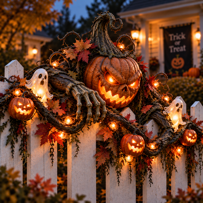 🎃 Halloween Hot Sale – Haunted Fence Crawlers™ Collection – 4 Glowing Characters That Bring Your Fence to Life