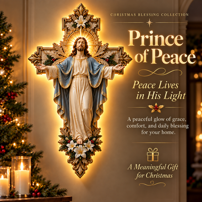 ✨ Holy Light Cross™ – Christmas Blessing Collection | Faith, Love & Protection for Your Home