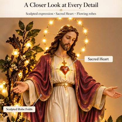 🙏✨ Blessed Mother Lighted Wall Décor | Virgin Mary 3D Religious Wall Art with Warm Ambient Glow
