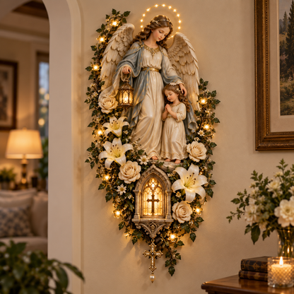 🙏✨ Blessed Mother Lighted Wall Décor | Virgin Mary 3D Religious Wall Art with Warm Ambient Glow