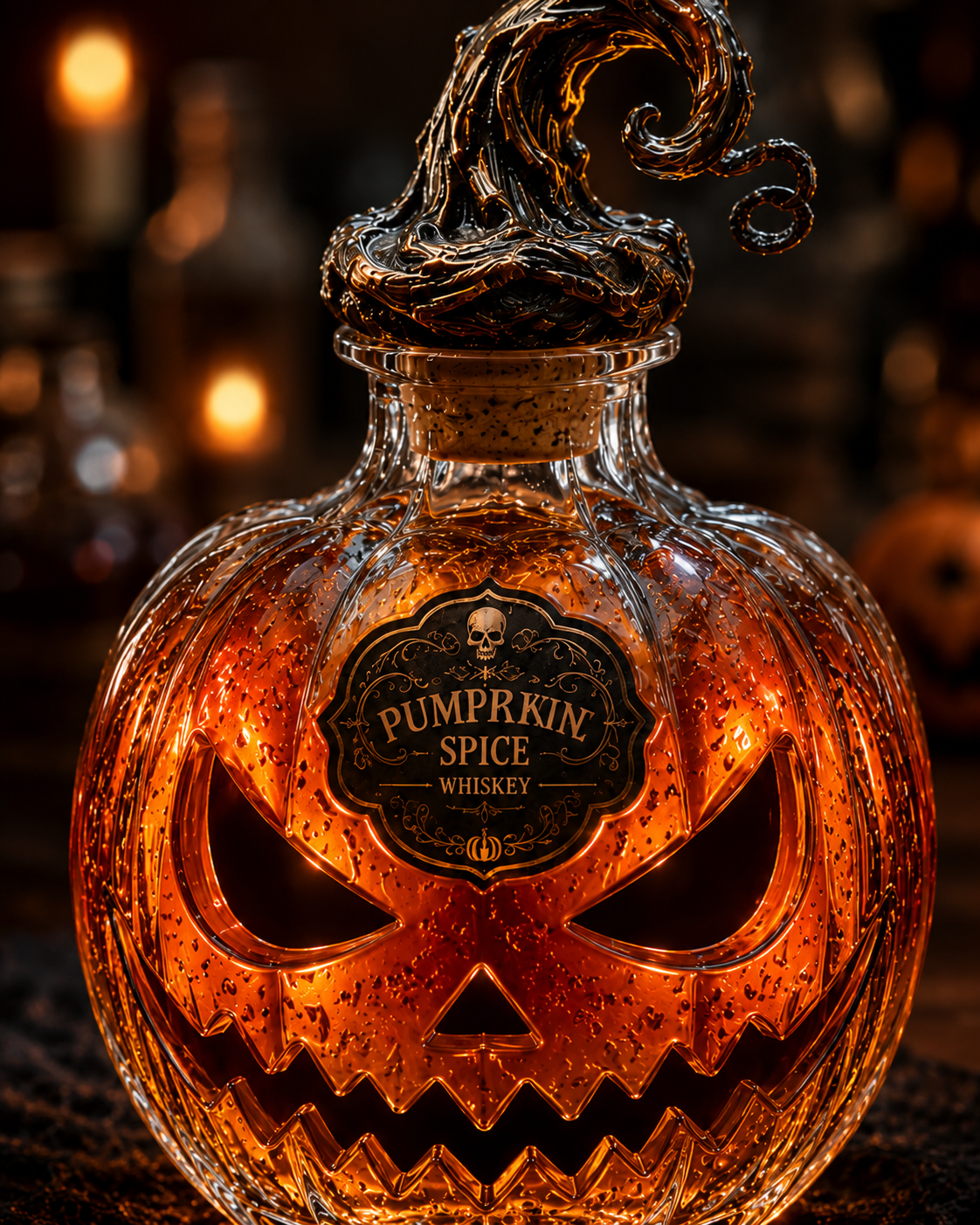 🎃 Pumpkin Spice Jack-O’-Lantern Whiskey Decanter