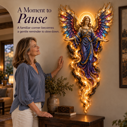 ✝️ ✨ Heavenly Radiance™ Lighted Angel Wall Sculpture
