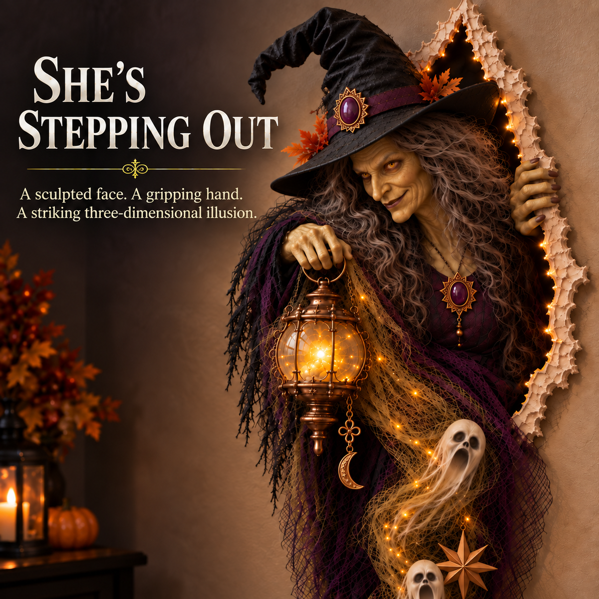 🎃 Enchanted Witch Wall Light™ — Bring Your Walls to Life This Halloween