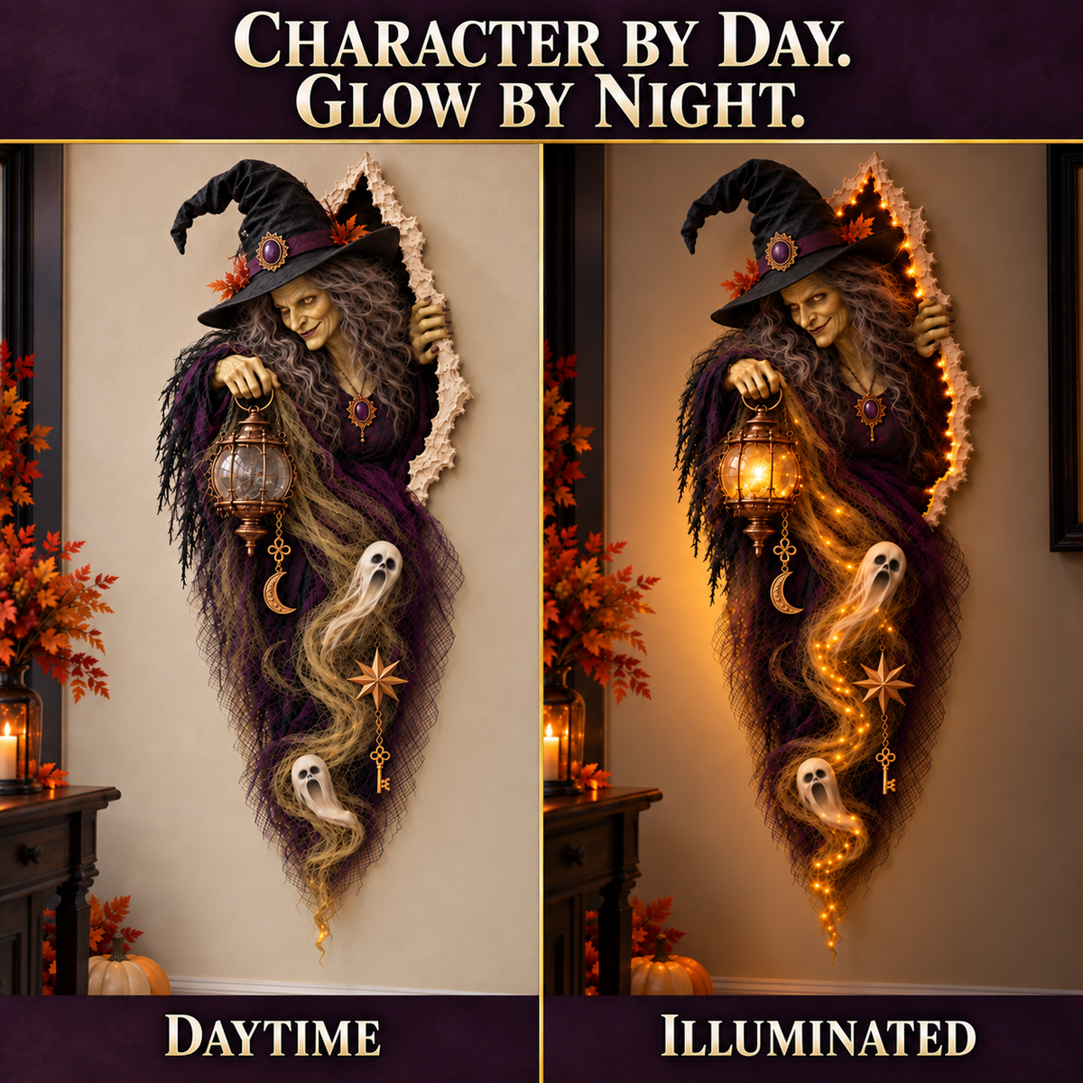 🎃 Enchanted Witch Wall Light™ — Bring Your Walls to Life This Halloween