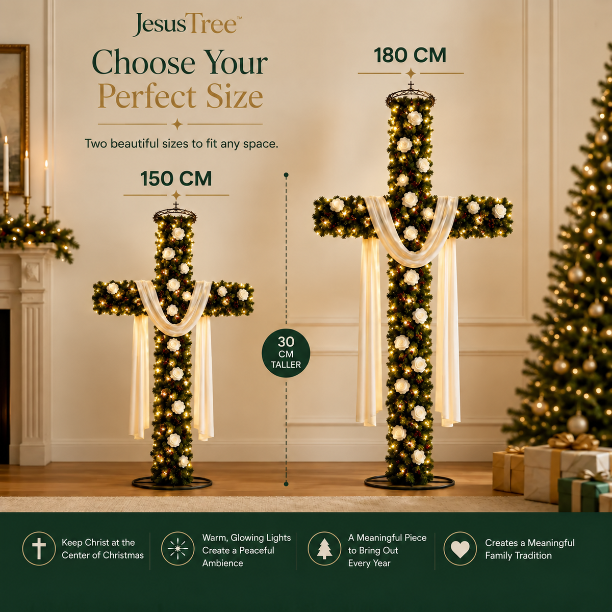 🎄 57% OFF TODAY – Glowing Christmas Cross Tree™ | Keep Christ at the Center of Christmas