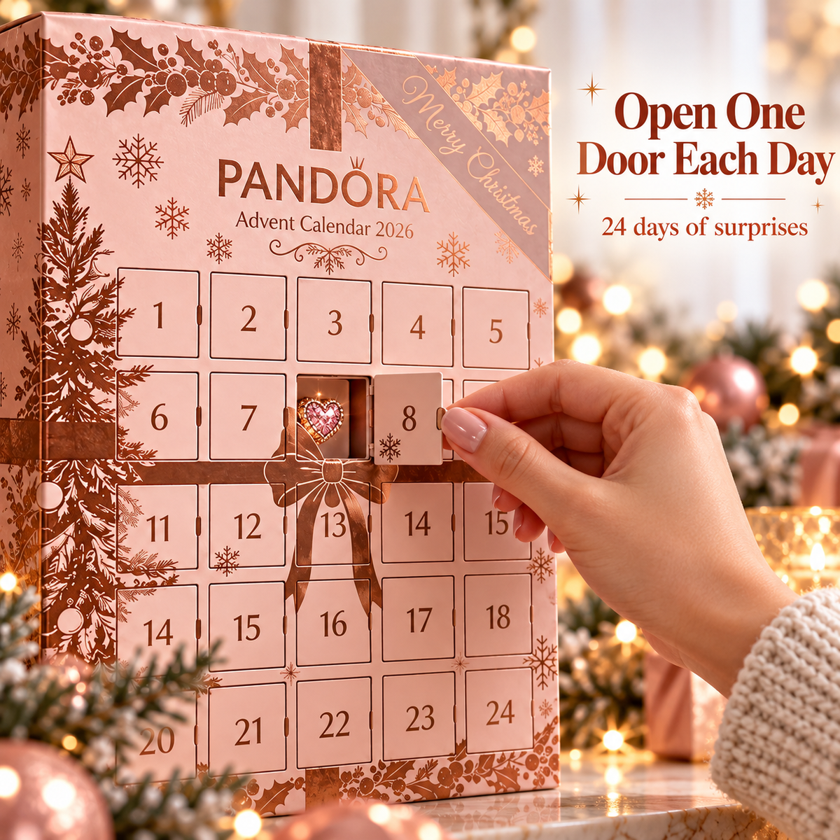 💗24-Day Jewelry Advent Calendar💍Mystery Charms, Jewelry & Accessories Christmas Gift Box🎄