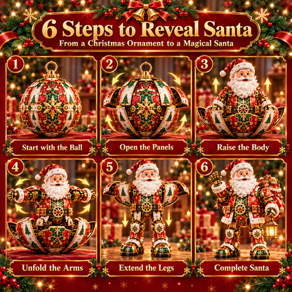 🎅 2-in-1 Transforming Santa Claus™ – From Christmas Ornament to Magical Santa!