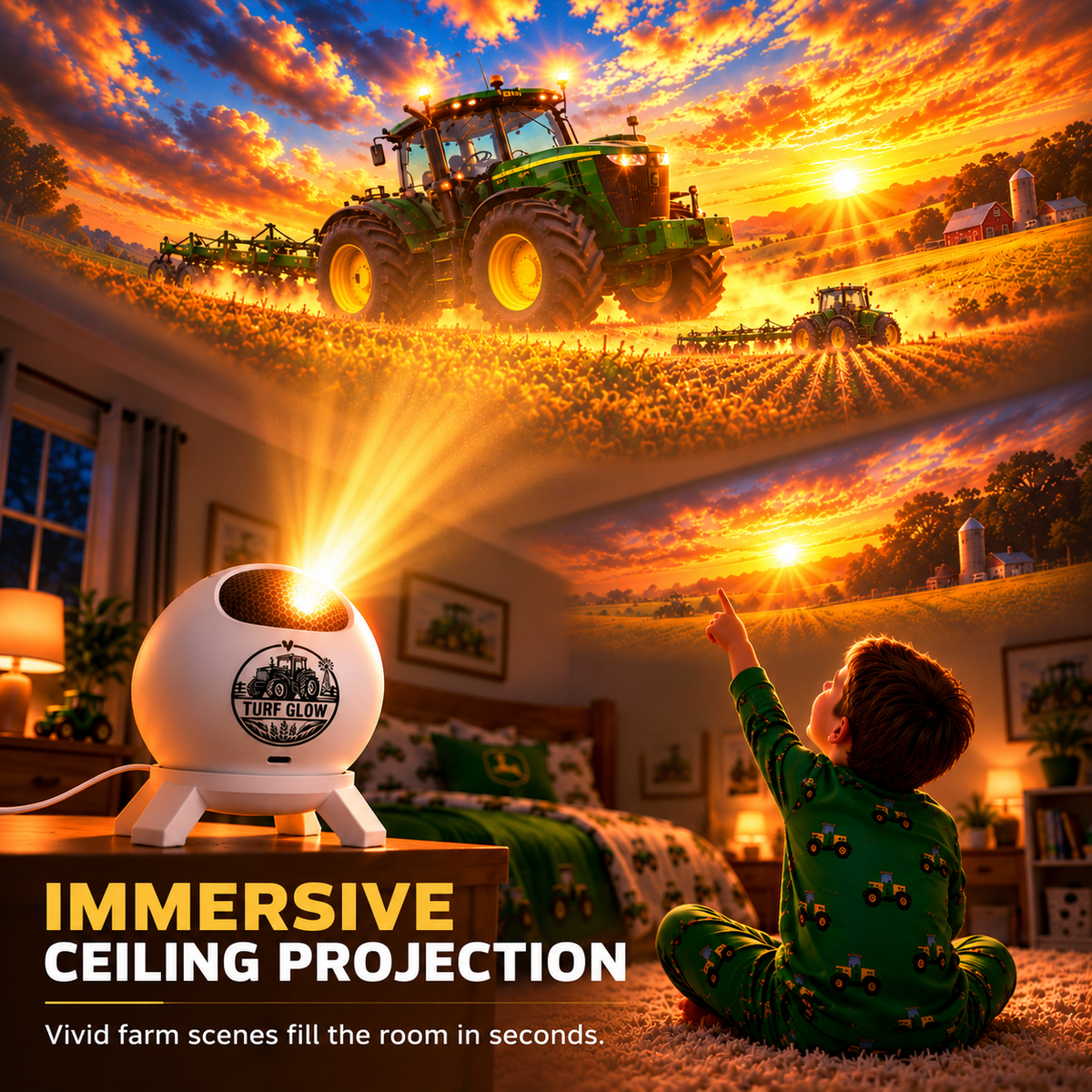 🚜 Tractor Dream Projector ✨ Bring the Farm Adventure Home
