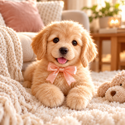 🎄 49% OFF – Golden Buddy™ Realistic Robot Golden Retriever Puppy