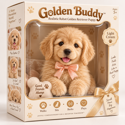 🎄 Christmas Sale – 49% OFF 🎁 Golden Buddy™ Realistic Interactive Golden Retriever Puppy 🐶