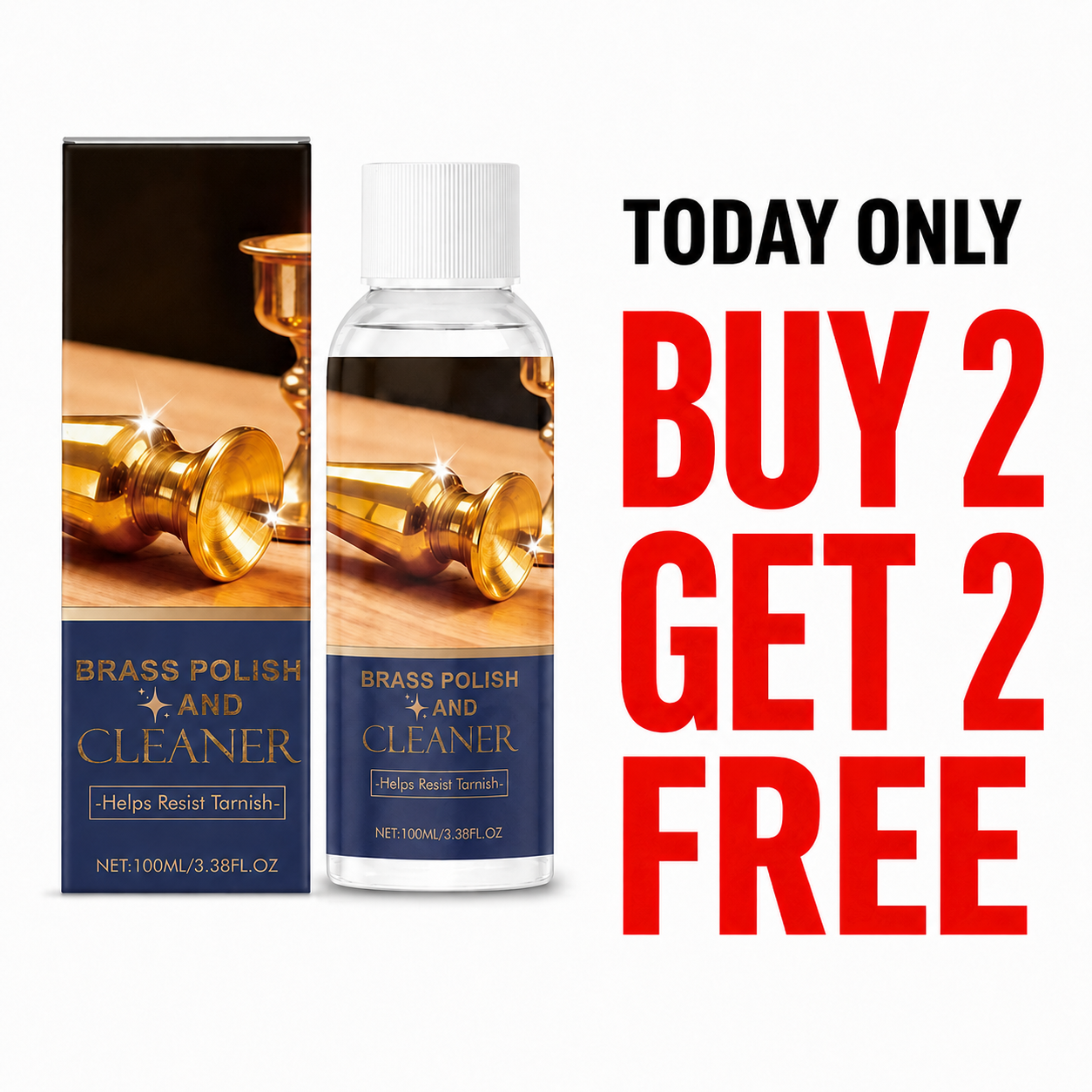 🔥 LAST DAY: Buy 1 Get 1 FREE | Brass Polish & Cleaner
