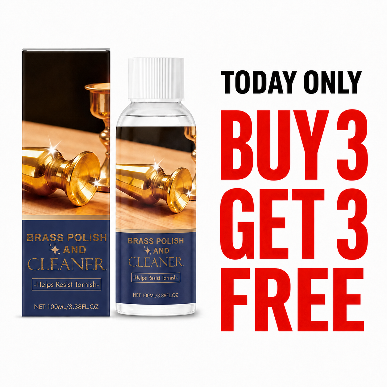 🔥 LAST DAY: Buy 1 Get 1 FREE | Brass Polish & Cleaner