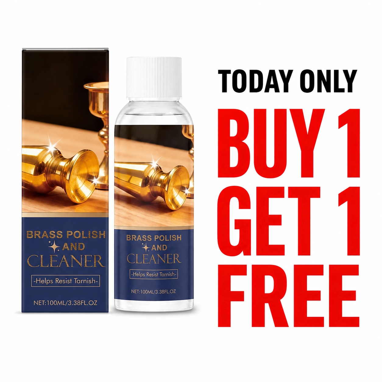 🔥 LAST DAY: Buy 1 Get 1 FREE | Brass Polish & Cleaner