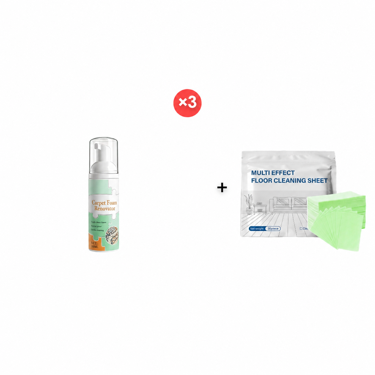🔥Limited Time Promotion 50% OFF🔥Waterless Carpet Foam Stain Remover with Towel