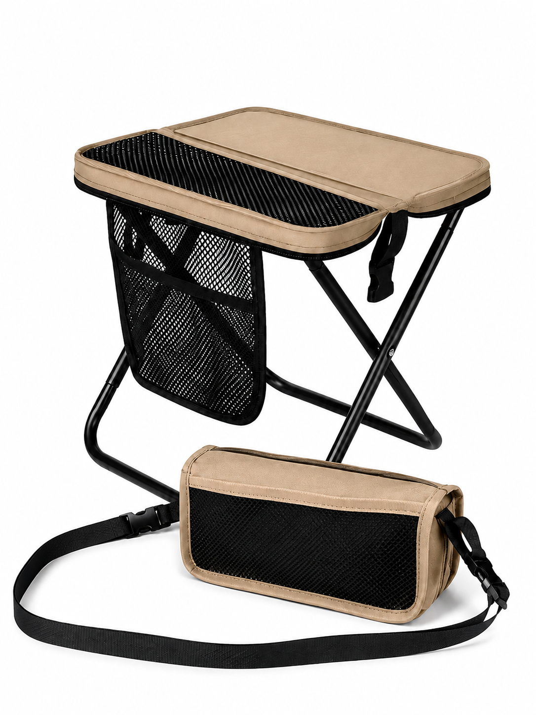🔥 Outdoor Pick 🪑 12' Portable Folding Stool - Compact Collapsible Backpack Chair for Adults