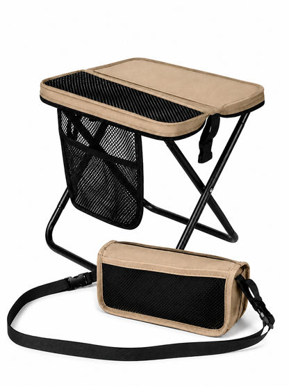 🔥 Outdoor Pick 🪑 12' Portable Folding Stool - Compact Collapsible Backpack Chair for Adults
