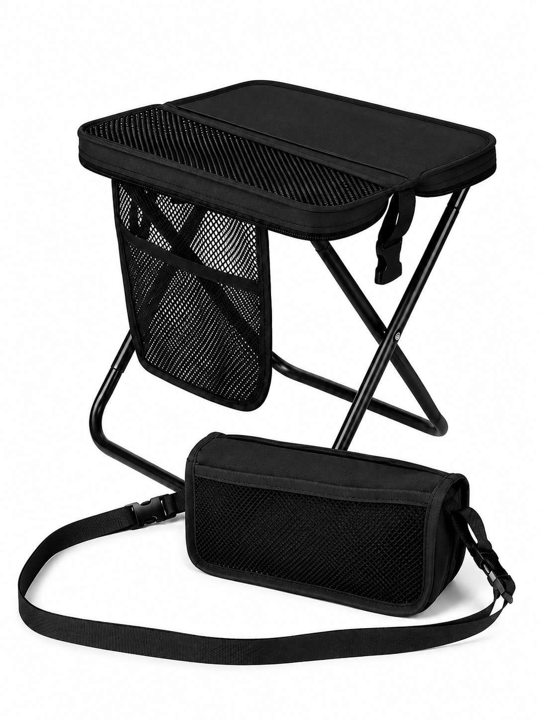 🔥 Outdoor Pick 🪑 12' Portable Folding Stool - Compact Collapsible Backpack Chair for Adults