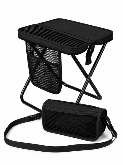 🔥 Outdoor Pick 🪑 12' Portable Folding Stool - Compact Collapsible Backpack Chair for Adults