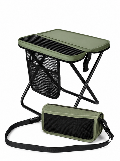 🔥 Outdoor Pick 🪑 12' Portable Folding Stool - Compact Collapsible Backpack Chair for Adults