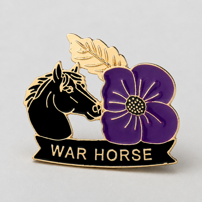 💜 War Horse Purple Poppy Remembrance Brooch – A Lasting Tribute to Service & Sacrifice