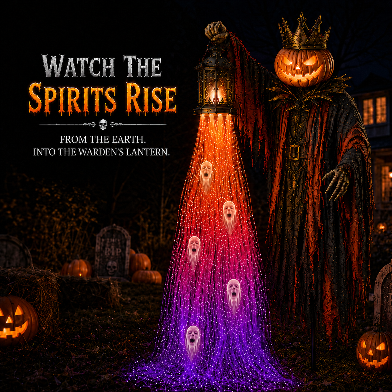 🎃 Today Only: 50% OFF – The Crowned Harvest Warden Glowing Spirit Solar Garden Light