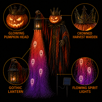 🎃 Today Only: 50% OFF – The Crowned Harvest Warden Glowing Spirit Solar Garden Light