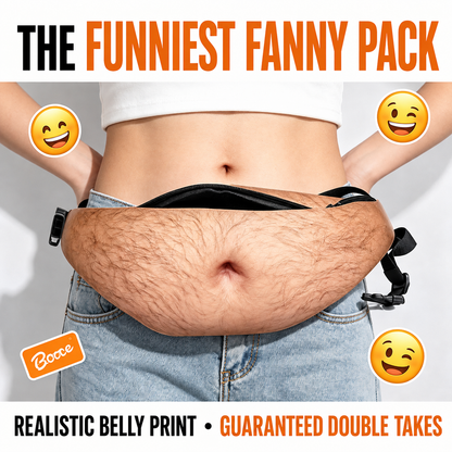 😂Beer Belly Fanny Pack | Realistic Belly Print Waist Bag in 4 Patterns