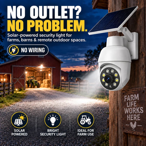 ⏰Final 6 Hours Sale 50% OFF🔥 - Solar-Powered Simulated Surveillance Camera Street Light