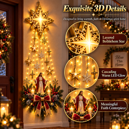 🎄 Christmas Sale – 50% OFF ✨ Sacred Blessing Star Trail Wall Light Collection – Faith, Grace & Remembrance