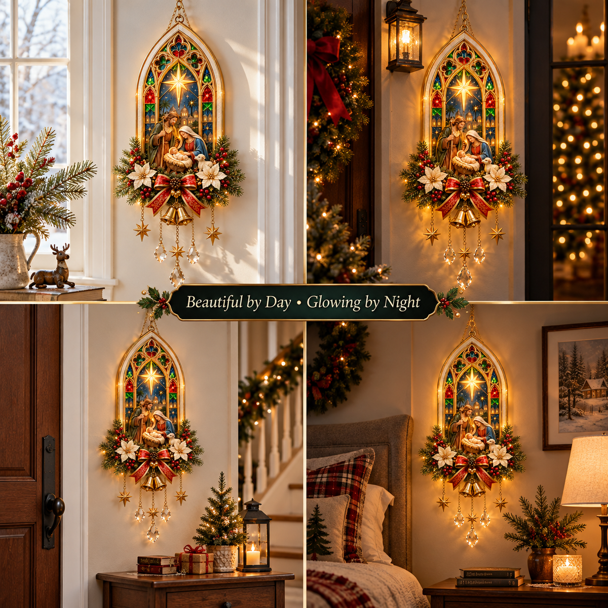 🎄 Christmas Sale – 50% OFF ✨ Bethlehem Star of Faith™ Lighted Nativity Wall Decor – Bring His Light Home
