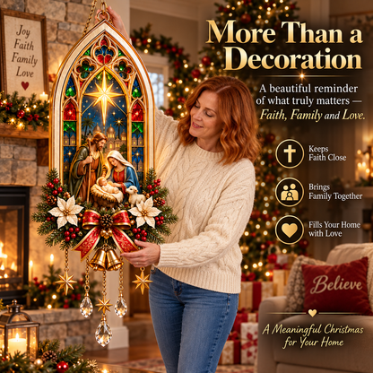 🎄 Christmas Sale – 50% OFF ✨ Bethlehem Star of Faith™ Lighted Nativity Wall Decor – Bring His Light Home