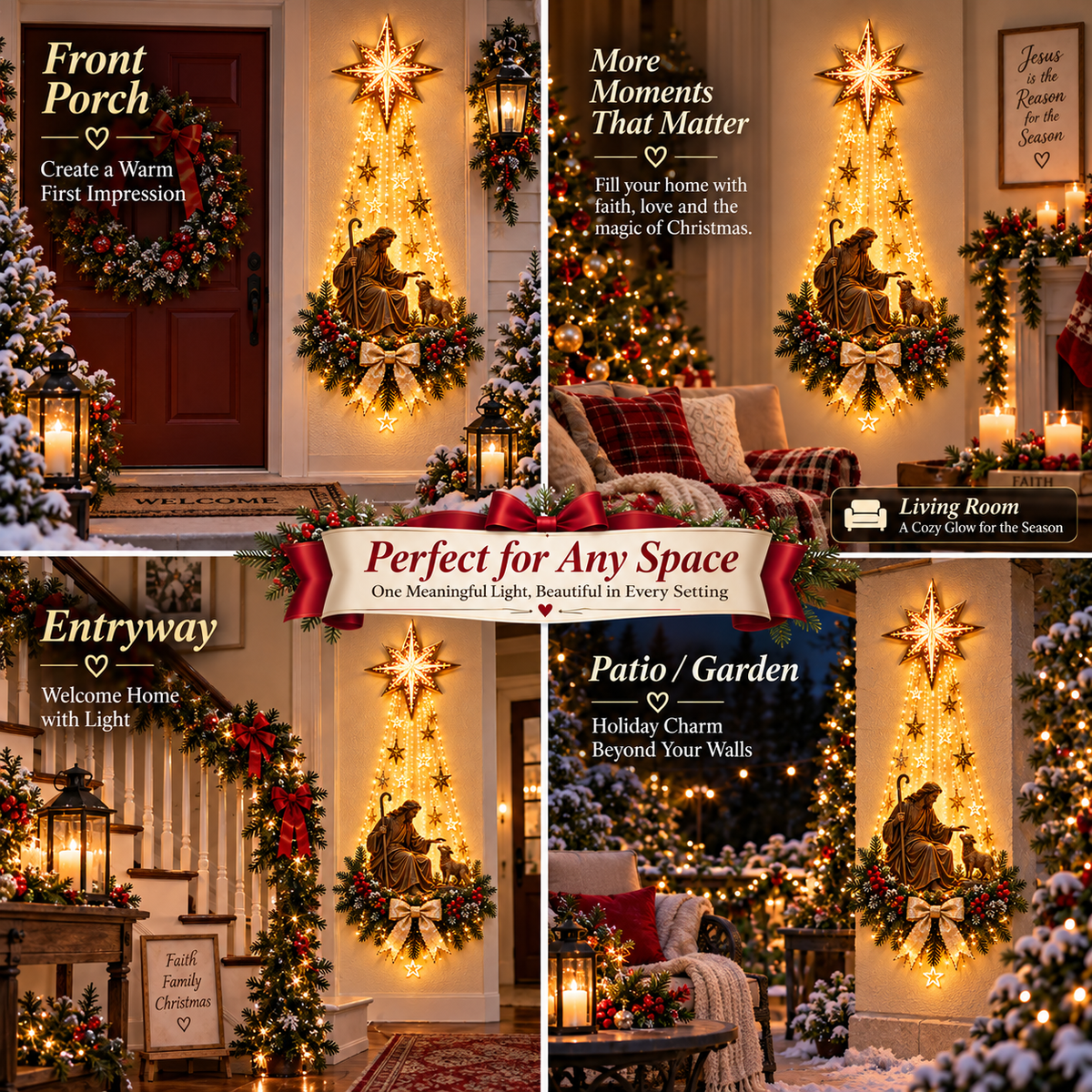 🎄 Christmas Hot Sale – 49% OFF ✨ The Good Shepherd Starfall Light™ – His Light Still Finds You