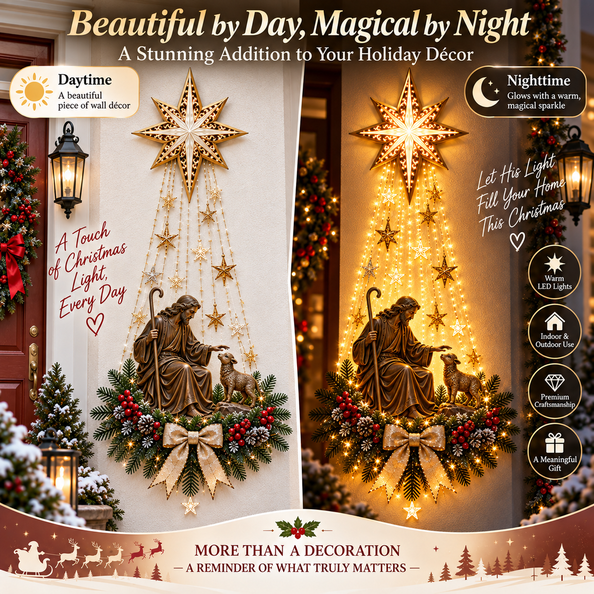 🎄 Christmas Hot Sale – 49% OFF ✨ The Good Shepherd Starfall Light™ – His Light Still Finds You