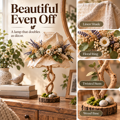 🎄 Christmas Hot Sale-49% OFF🌿 Botanical Woodland Table Lamp✨ Warm Glow & Nature-Inspired Decor