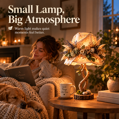 🎄 Christmas Hot Sale-49% OFF🌿 Botanical Woodland Table Lamp✨ Warm Glow & Nature-Inspired Decor