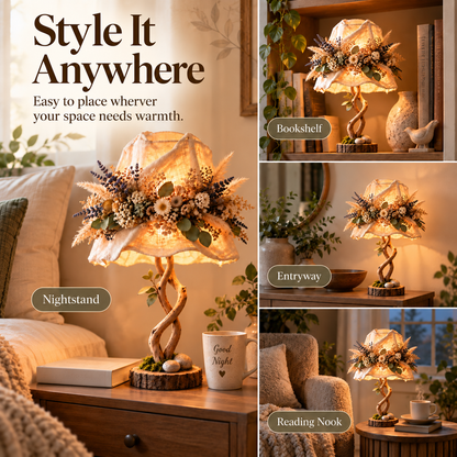 🎄 Christmas Hot Sale-49% OFF🌿 Botanical Woodland Table Lamp✨ Warm Glow & Nature-Inspired Decor