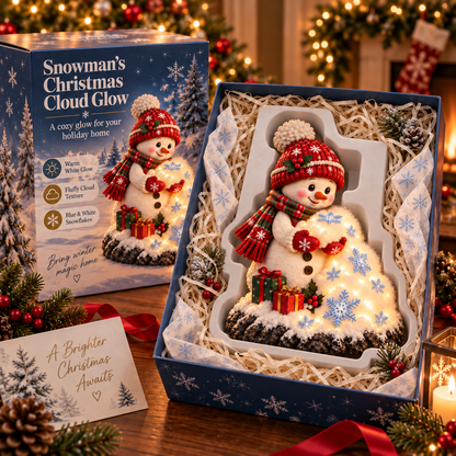 🎄 Christmas Hot Sale ☃️ Snowman Cloud Tabletop Light – Bring a Little Christmas Magic Home