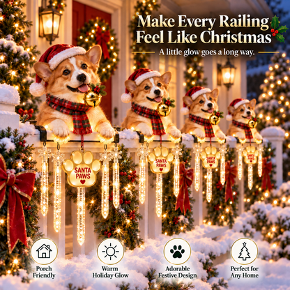 🎄 Christmas Hot Sale ✨ Merry Porch Companions Collection – Lighted Animal Railing Decor