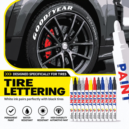 🚗 TireRevive™ Premium Tire Paint Marker – Refresh Faded Lettering & Customize Your Tires in Minutes