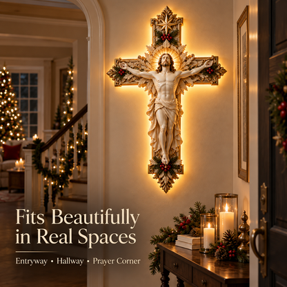 ✨ Holy Light Cross™ – Christmas Blessing Collection | Faith, Love & Protection for Your Home