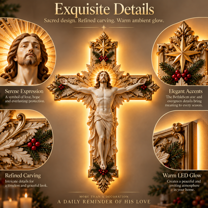 ✨ Holy Light Cross™ – Christmas Blessing Collection | Faith, Love & Protection for Your Home