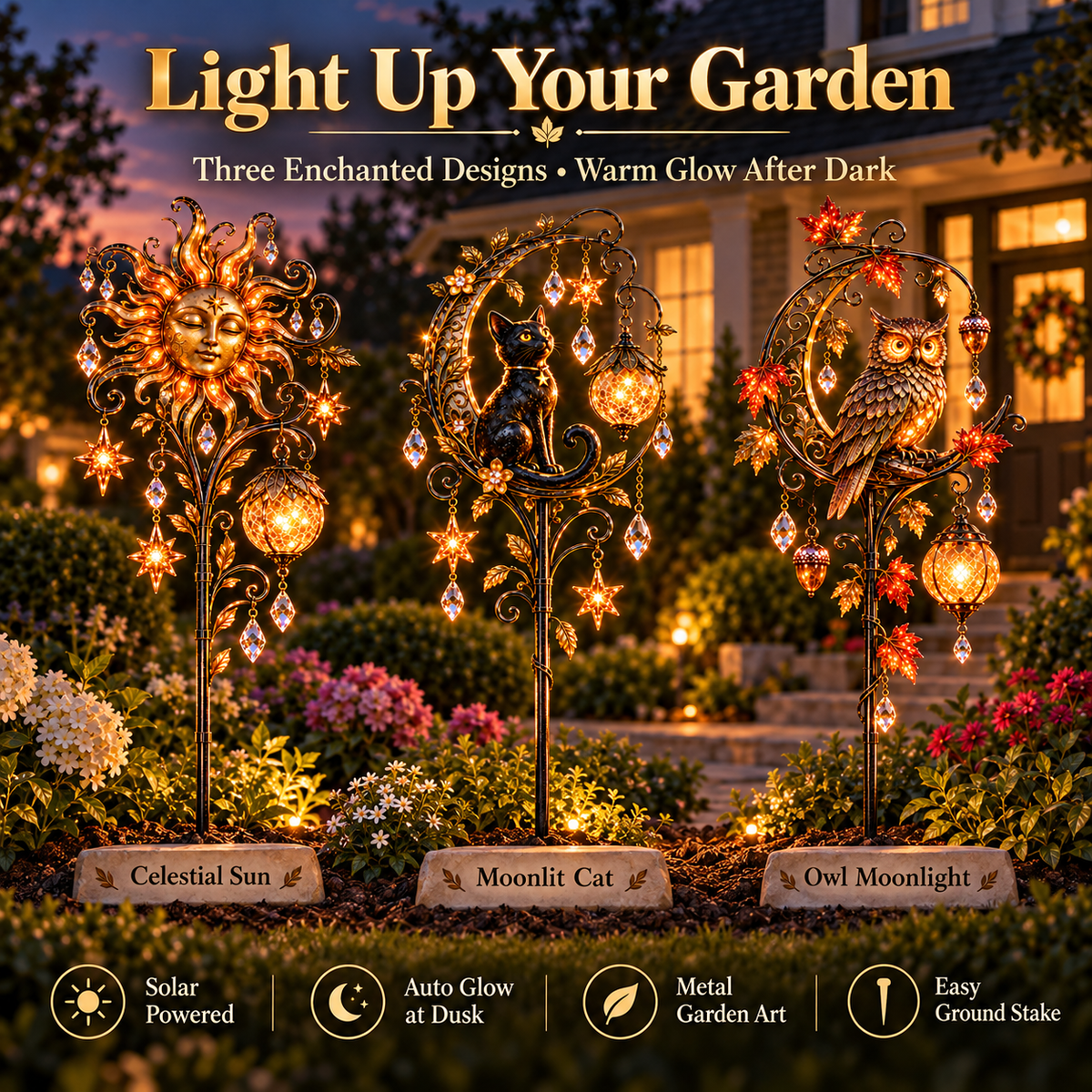 Whispers in the Wind enchanted solar garden stake collection