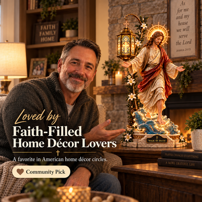 ✨ Walk by Faith™ – Jesus Walking on Water Reflection Light