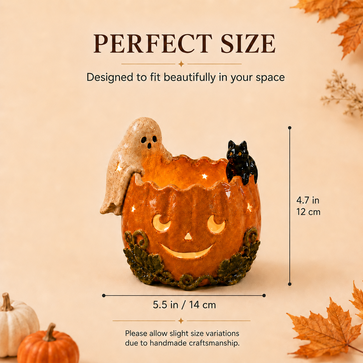 ✨Whimsical Ceramic Pumpkin Holder🎃