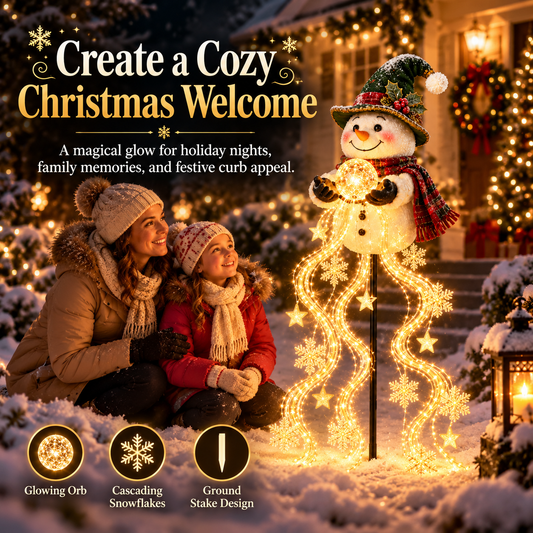 ✨Snowman Magic Fountain Solar Christmas Garden Light⛄