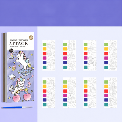 🥳2026 HOT SALE🥳💞50K+ SOLD!Pocket Watercolor Painting Book for Kids