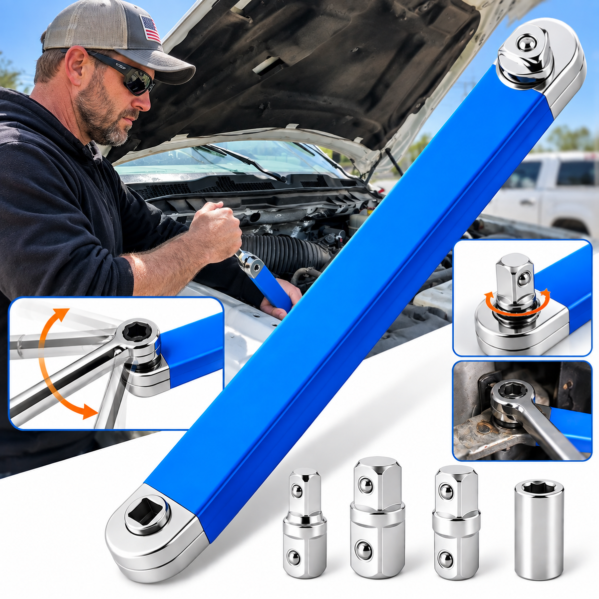 🔧 Offset Extension Wrench for Tight Spaces