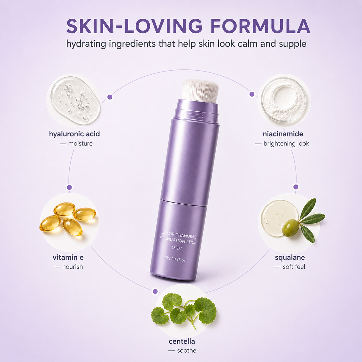 Korea 2 in 1 Color Changing Foundation Stick