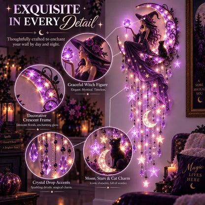 🧙‍♀️✨ Witch Moon Starfall Wall Light™ – Turn Any Empty Wall Into Witchy Magic